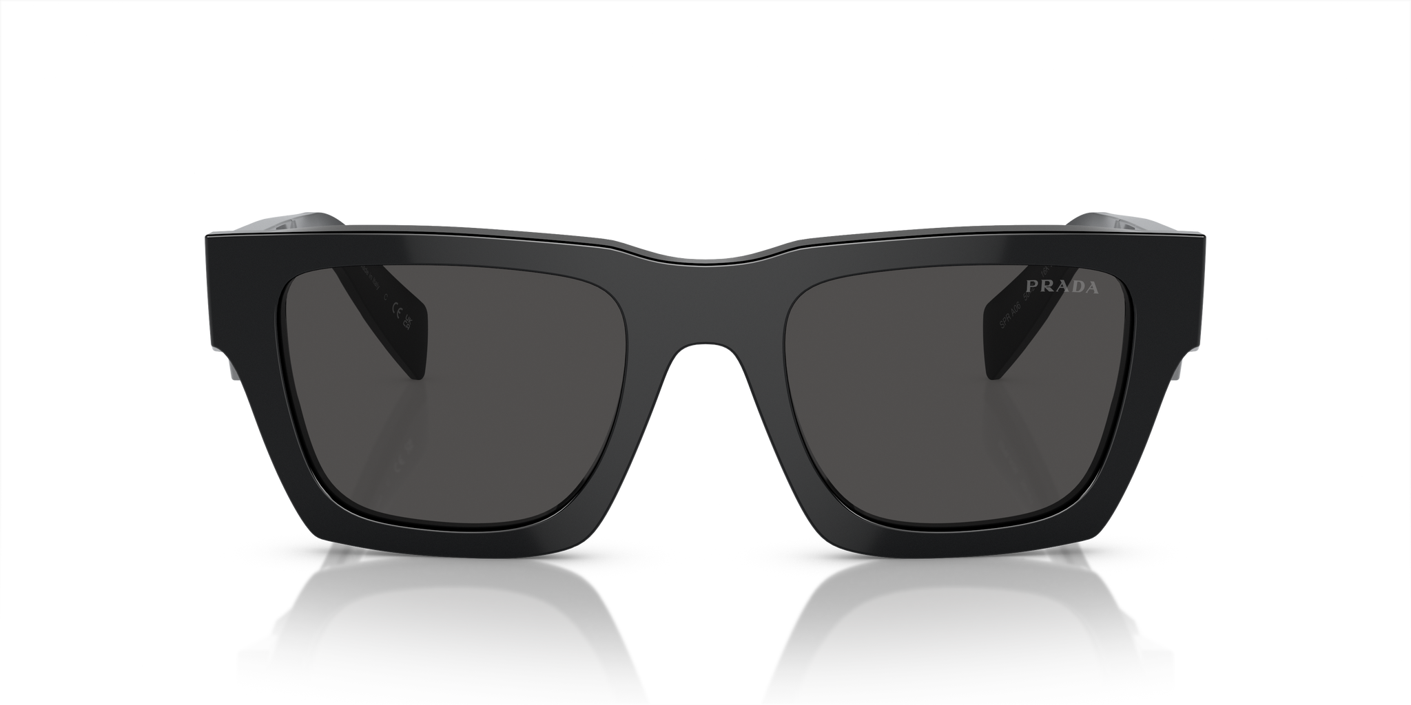 Prada SPR A06 50 21 16K-08Z Wide High Bridge Fit Black Grey